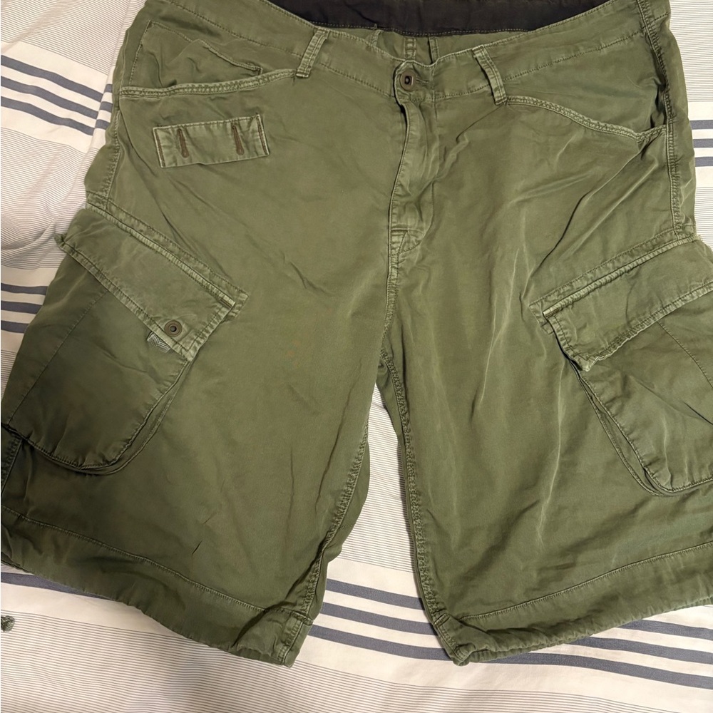 G-Star Green Cargo Shorts Relaxed Fit Casual